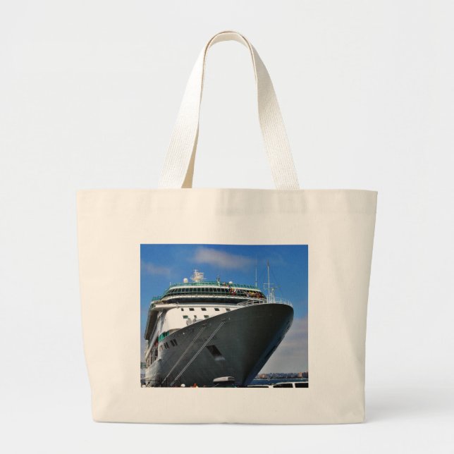 Bolsa Tote Grande Navio de cruzeiros (Frente)