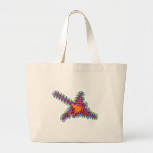 Bolsa Tote Grande Nazca Hummingbird Peru Drawing