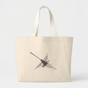 Bolsa Tote Grande Nazca Lines Hummingbird Newsprint