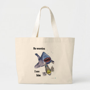 Bolsa Tote Grande Nenhumas preocupações eu ver o