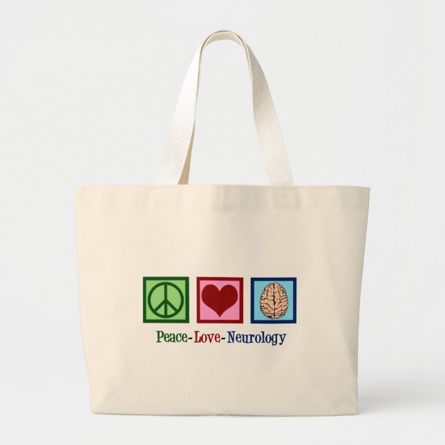 Bolsa Tote Grande Neurologista Paz Amor Neurologia (Frente)