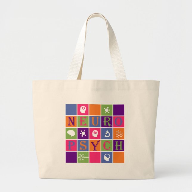 Bolsa Tote Grande Neuropsicologia - presentes para (Frente)