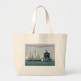 Bolsa Tote Grande New London Ledge Lighthouse, Tote Bag de Connectic
