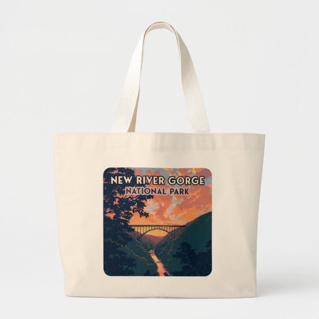 Bolsa Tote Grande New River Gorge National Park West Virginia Bridge (Frente)