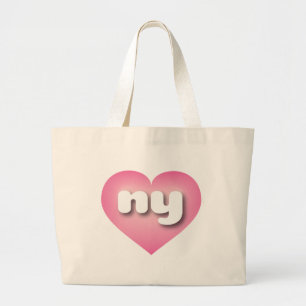 Bolsa Tote Grande New York Pink Fade Heart - Amor