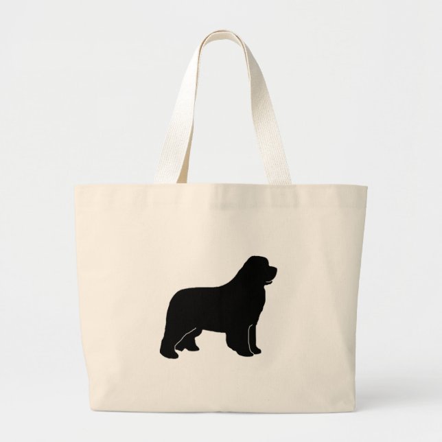 Bolsa Tote Grande Newf newfy do cão de Terra Nova (Frente)