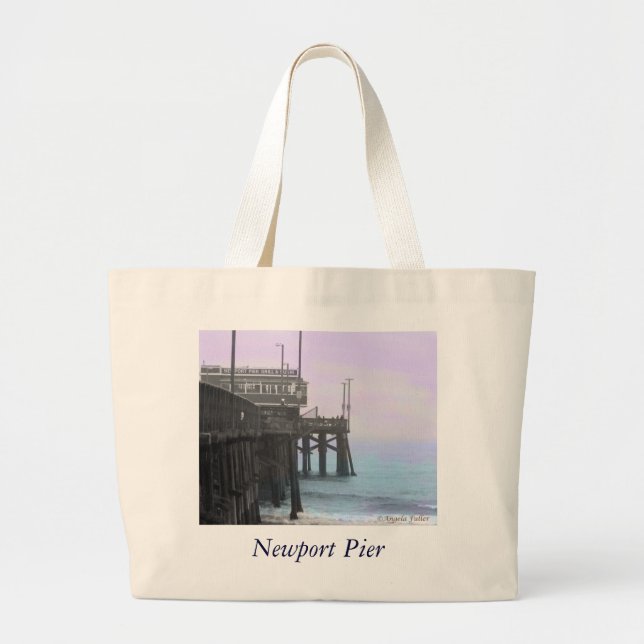 Bolsa Tote Grande Newport Pier - Bag de Fotografias Inclinadas (Frente)