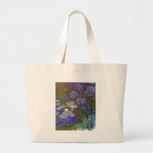 Bolsa Tote Grande Ninféias Agapanthus de Claude Monet