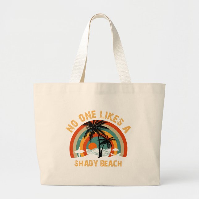 Bolsa Tote Grande Ninguém gosta de uma praia shady (Frente)