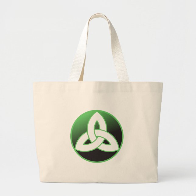 Bolsa Tote Grande Nó celta da trindade acima (Frente)