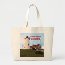 Bolsa Tote Grande Nobska Point Lighthouse, Massachusetts Tote Bag