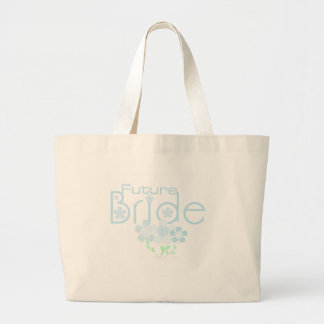 Bolsa Tote Grande Noiva azul Pastel do futuro das flores