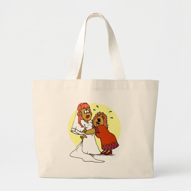 Bolsa Tote Grande Noiva Cerimônia do Dia do Casamento da Mãe (Frente)