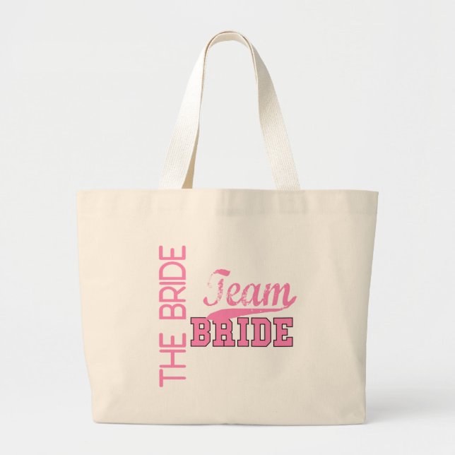 Bolsa Tote Grande NOIVA da noiva 1 da equipe (Frente)