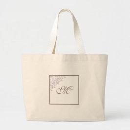 Bolsa Tote Grande Noiva Fleur de Lis Monograma Francês