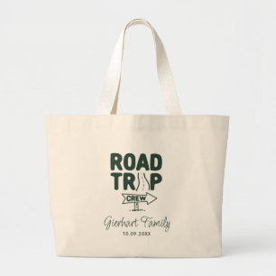 Bolsa Tote Grande Nome Personalizado de Script de Viagem de Reunião