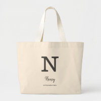 Nome personalizado e letra monograma de data "N"