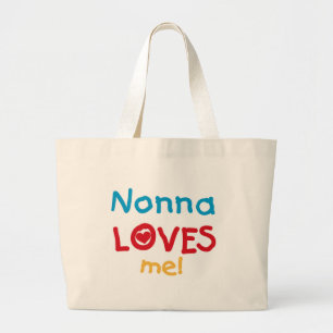 Bolsa Tote Grande Nonna ama-me T-shirts e presentes