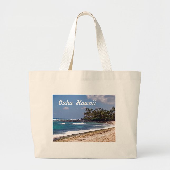 Bolsa Tote Grande North Shore na ilha de Oahu, no Havaí (Frente)