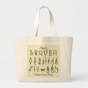 Bolsa Tote Grande Nós, engatar, seguro, gravatas, saco do barco