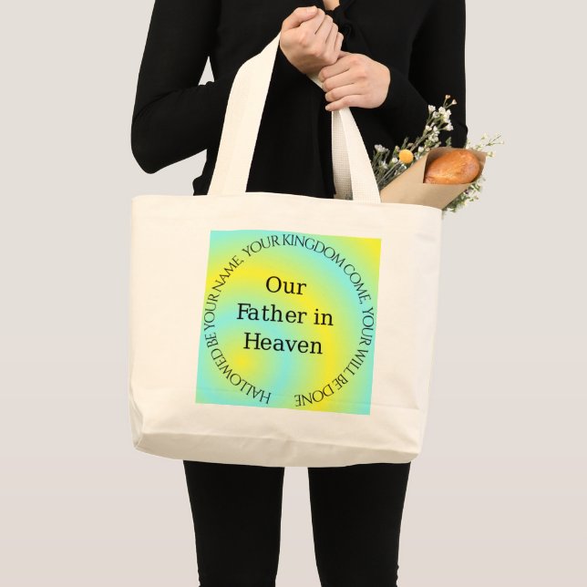 BOLSA TOTE GRANDE NOSSO PAI NO CÉU (Frente (produto))