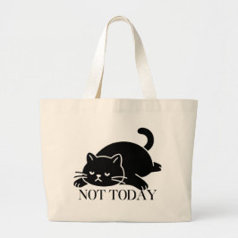 Bolsa Tote Grande Not Today Cat Tote Bag Cute Art Design