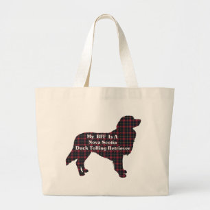 Bolsa Tote Grande Nova Escócia Duck Tolking Retriever BFF