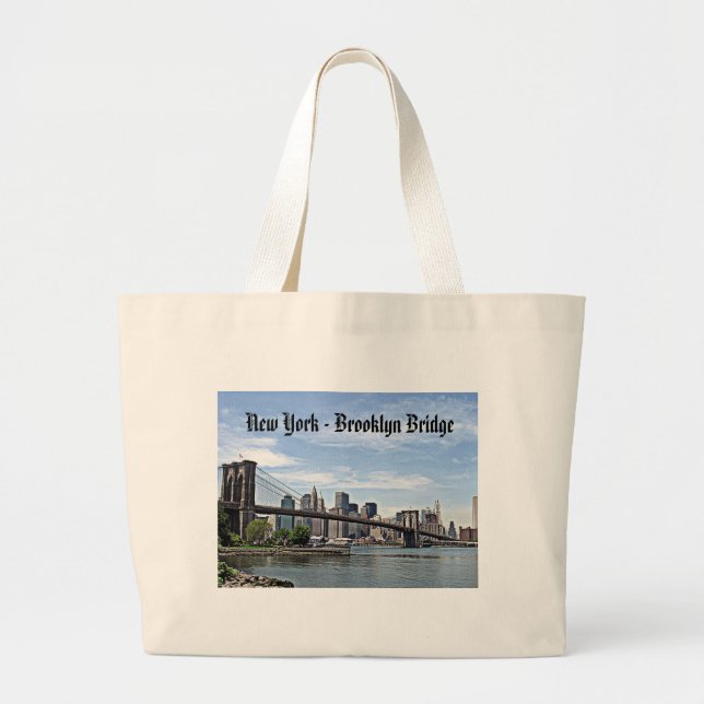 Bolsa Tote Grande Nova Iorque - Ponte do Brooklyn (Frente)