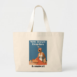 Bolsa Tote Grande Nova Jersey Beaches ~ Longport