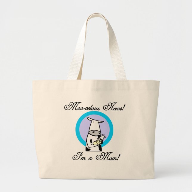 Bolsa Tote Grande Novas Camisetas e presentes da mãe (Frente)
