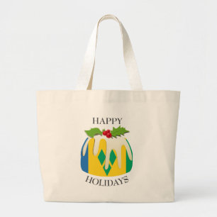 Bolsa Tote Grande Novelty   Festive Pudding   ST VINCENT FLAG