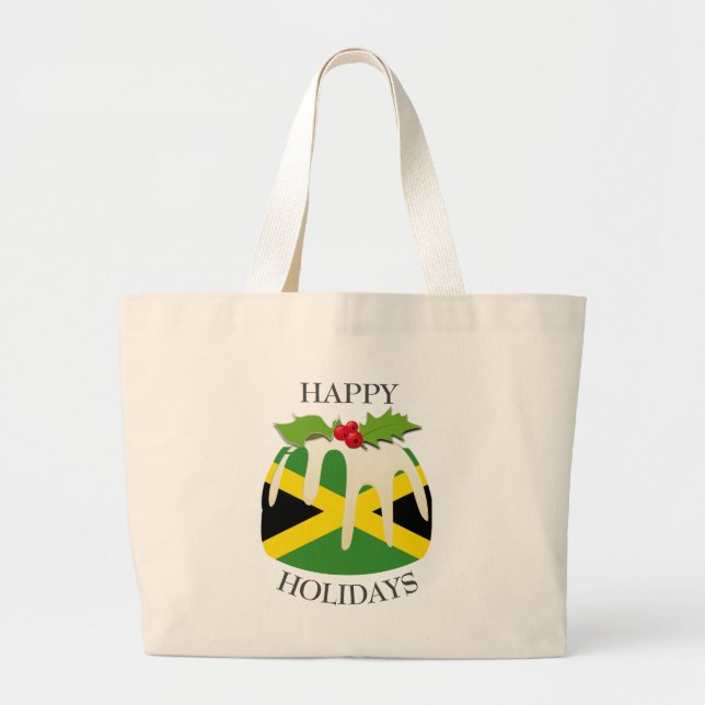 Bolsa Tote Grande Novidade | Pudim Festivo com | PAVILHÃO JAMAICAN (Frente)