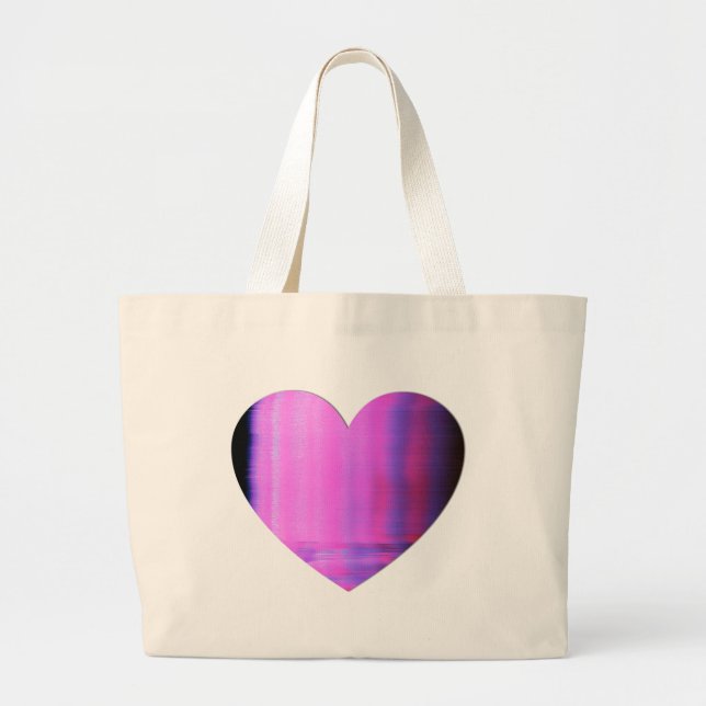Bolsa Tote Grande Número de Coração da Câmera Quebrada 49 (Frente)