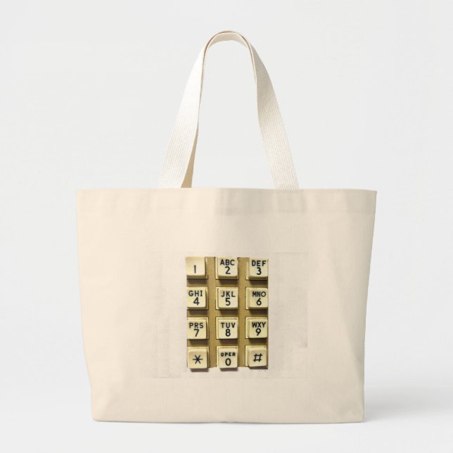 Bolsa Tote Grande Números de telefone (Frente)