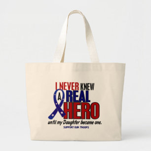 Bolsa Tote Grande Nunca conheceu uma filha do herói 2 (apoie nossas