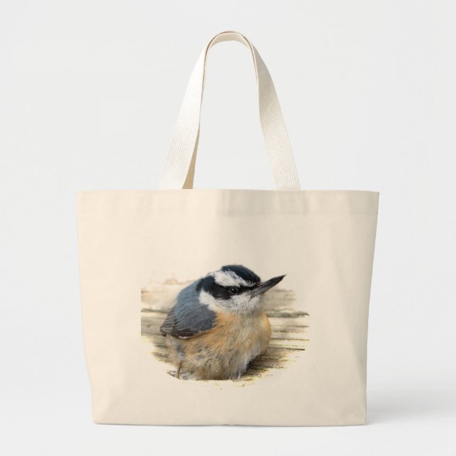 Bolsa Tote Grande Nuthatch de peito vermelho (Frente)