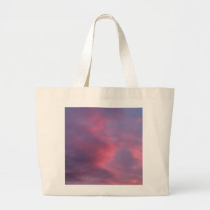 Bolsa Tote Grande Nuvens Rosa Azul