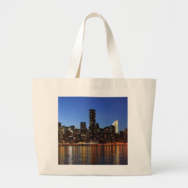 Bolsa Tote Grande NYC Nova Iorque Manhattan Night (Frente)