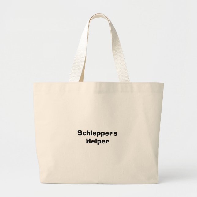 Bolsa Tote Grande O ajudante de Schlepper (Frente)
