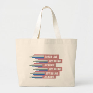 Bolsa Tote Grande O Amor é Amor – Sacola Reutilizável Ecológica Jumb