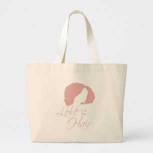 BOLSA TOTE GRANDE O AMOR ESTÁ NO CABELO