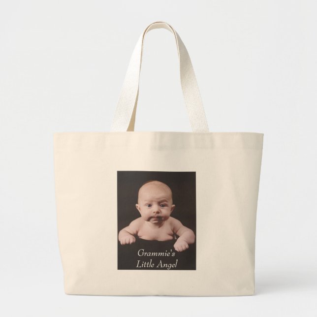 Bolsa Tote Grande O anjo pequeno de Grammie (Frente)
