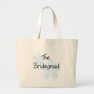 Bolsa Tote Grande O azul floresce a dama de honra