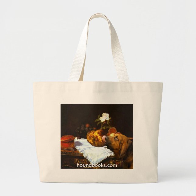 Bolsa Tote Grande O bolo frito com Wimsey o Bloodhound (Frente)