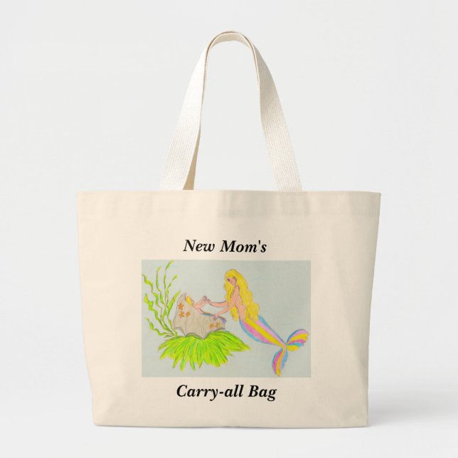 Bolsa Tote Grande O Carregar-tudo da nova mãe (Frente)