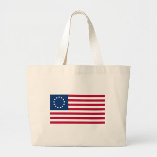 Bolsa Tote Grande O Círculo de Estrelas, Bandeira Americana por Bets