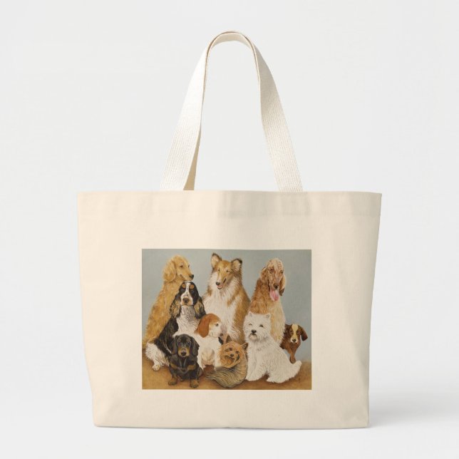 Bolsa Tote Grande O comensal dos cães (Frente)