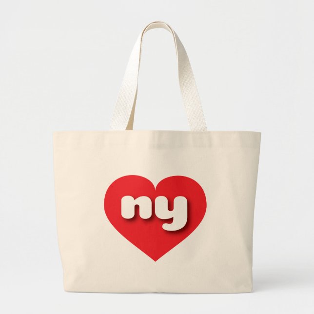 Bolsa Tote Grande O coração vermelho de Nova York - Eu amo o ny (Frente)