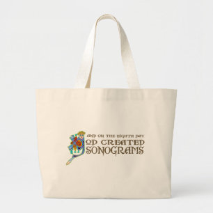 Bolsa Tote Grande O deus criou Sonograms