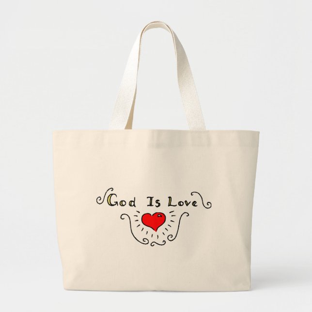 Bolsa Tote Grande O deus é amor (Frente)